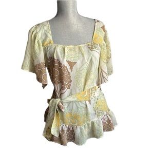 Y2K Rampage Chiffon Floral Blouse